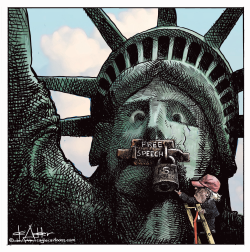 click or tap to zoom Trump puts a padlock on free speech