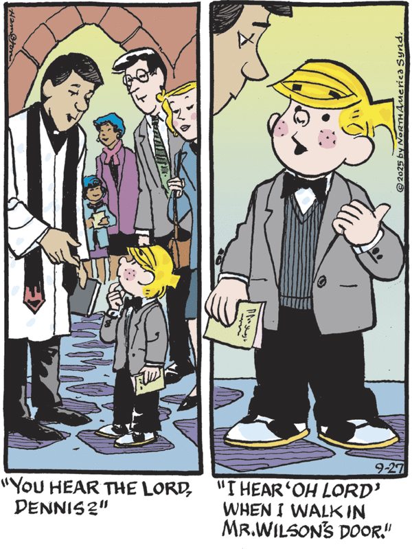 Dennis the Menace for 9/27/2025