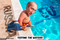 Putin puts toe in water