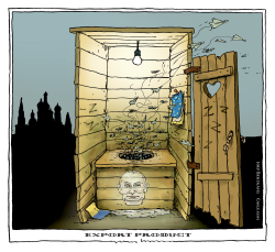 drones leaving putin's field toilet