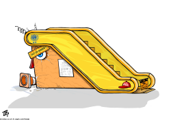 Trump at UN Escalator Out Of Order