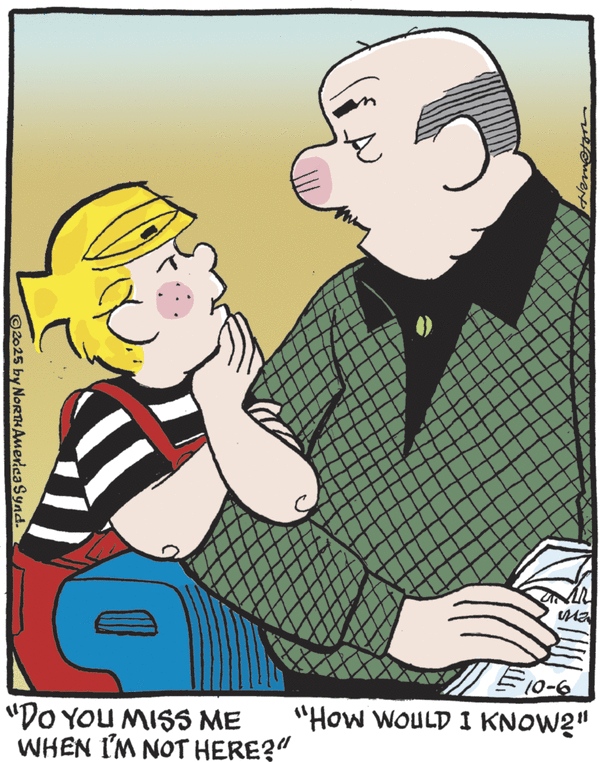 click or tap to zoom Dennis the Menace for 10/6/2025