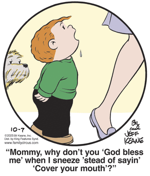 click or tap to zoom Family Circus for 10/7/2025