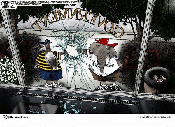 Michael Ramirez for 10/7/2025