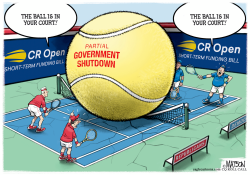 click or tap to zoom Government Shutdown Tennis Match
