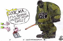 KID MISTAKES ICE AGENT FOR NINJA TURTLE