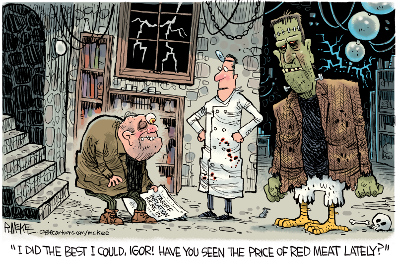 Jackenstein Inflation Tariff Inflation Frankenstein | Michael de Adder | Comics | ArcaMax ...