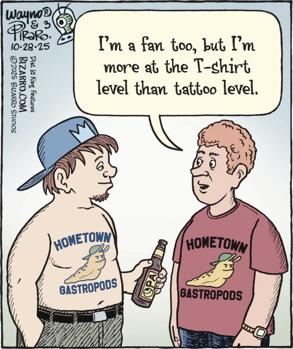 click or tap to zoom Bizarro for 10/28/2025