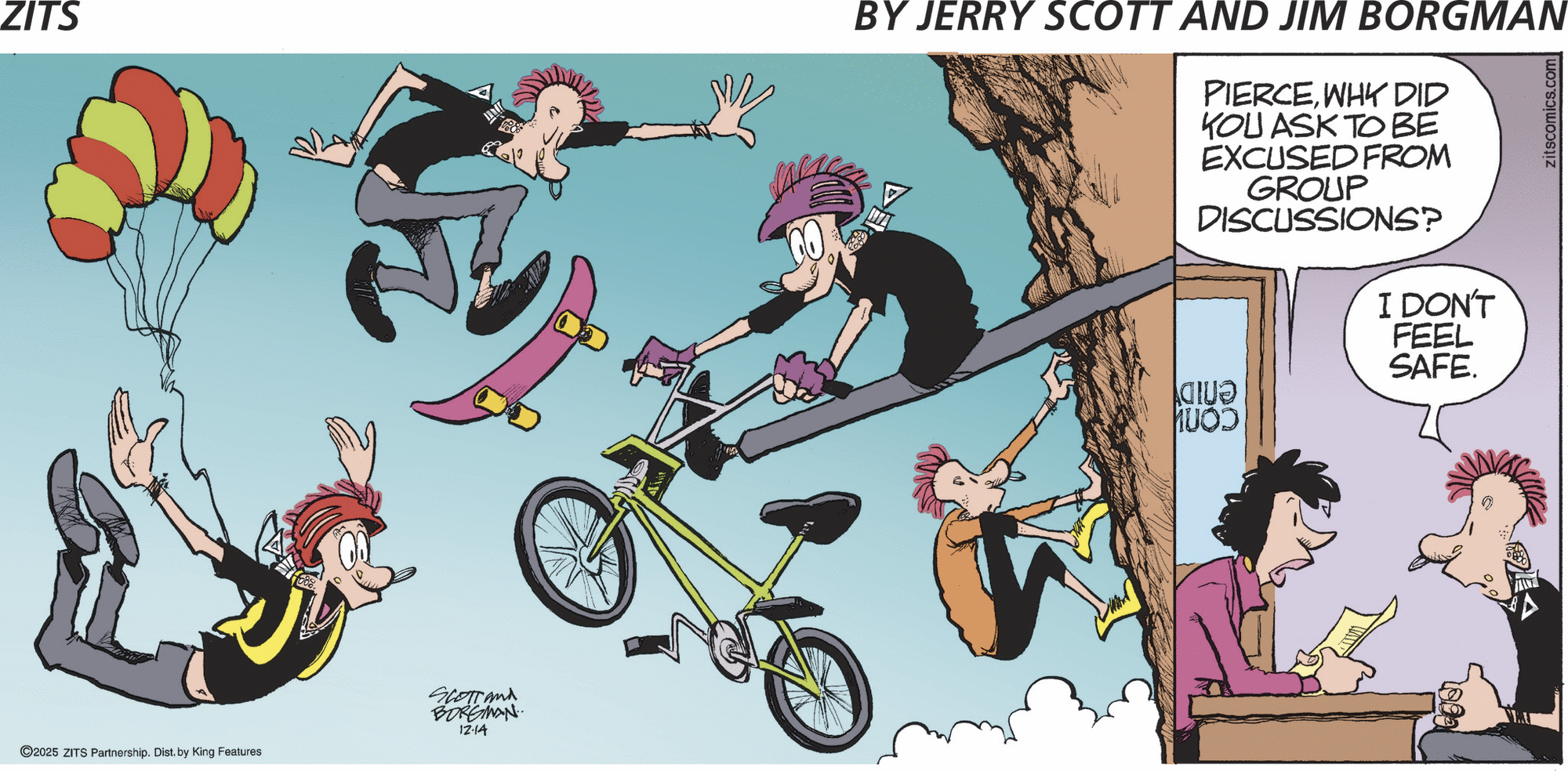 Zits by Jerry Scott and Jim Borgman for Sun, 14 Dec 2025