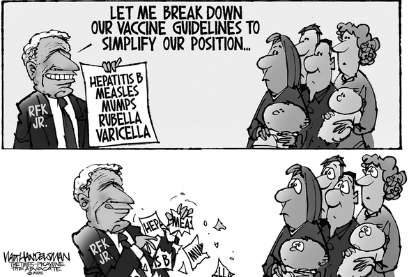 Walt Handelsman for 12/9/2025