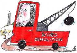SUSIE WILES IN DEMOLITION TRUCK