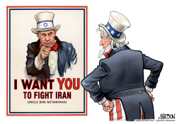 Uncle Bibi Netanyahu Iran War Recruiter