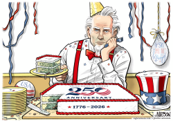 Moldy America 250 Birthday Cake