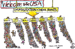 Racial Lines at US Immigration Checkpoints
