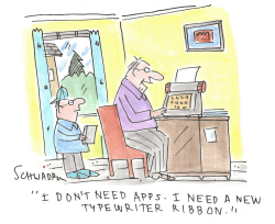Man Requests Typewriter Ribbon Instead of Apps