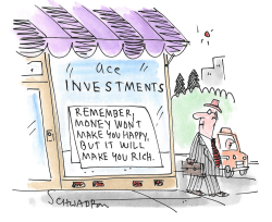 Ace Investments Money Happiness Sign
