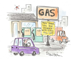 Gas Station Big Spender Thank You Sign
