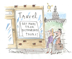 Travel Ads Promote Dictatorship Escapes