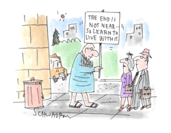 Street Preacher Revises Apocalypse Message