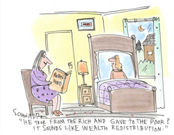 Robin Hood and Wealth Redistribution