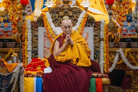 DHARAMSALA, INDIA - JULY 05: The Tibetan Spiritual leader, the 14th Dalai Lama, performs prayers during a grant function to celebrate his upcoming 90th birthday at Tsuglagkhang, the Dalai Lama Temple on July 05, 2025 in Dharamsala, India. His Holiness marks a milestone with festivities and special prayer ceremonies in Dharamshala and across Tibetan communities worldwide. The Dalai Lama is revered across the Tibetan diaspora as a spiritual leader and advocate for peace. His 90th birthday also serves as a moment for reflection on the future direction of Tibetan culture and the preservation of its unique identity. (Photo by Elke Scholiers/Getty Images)