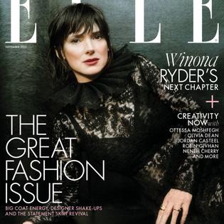 Bang Showbiz / Winona Ryder covers ELLE UK magazine © ELLE UK / Olivia Malone
