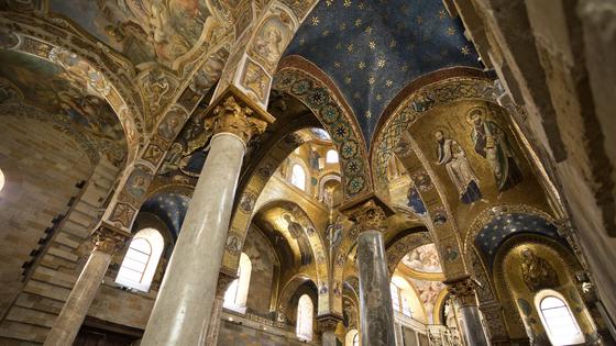 Palermo’s La Martorana features high arches and gorgeous gilded mosaics. (Dominic Arizona Bonuccelli, Rick Steves’ Europe)