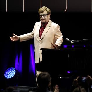 Bang Showbiz / Sir Elton John has joined fictional rock band Spinal Tap for a new version of their classic song Stonehenge