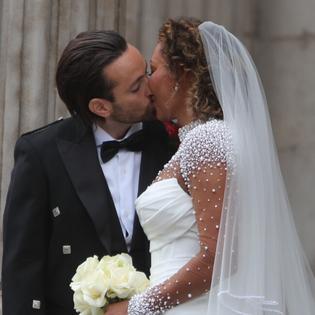 Bang Showbiz / Rory McPhee and Mel B at their first wedding in London.