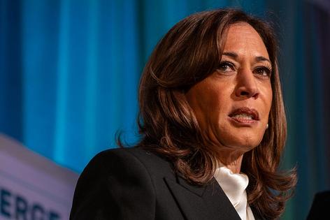 Former US Vice President Kamala Harris speaks at the Emerge 20th Anniversary Gala in San Francisco, California, on April 30, 2025. (Photo by Camille Cohen / AFP) (Photo by CAMILLE COHEN/AFP via Getty Images)