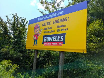 This billboard is advertising jobs that artificial intelligence will not devour. Is your job vulnerable? (Tim Carter/Tribune Content Agency/TNS)