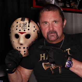 Bang Showbiz / Kane Hodder who played Jason Voorhees in the Friday the 13th franchise