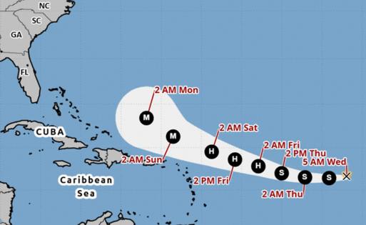 Handout/National Hurricane Center./TNS