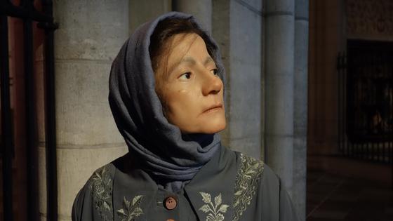 Visitors to Uppsala Cathedral will find a different take on the Virgin Mary with this lifelike statue, called “Mary (The Return).” (Rick Steves, Rick Steves’ Europe)