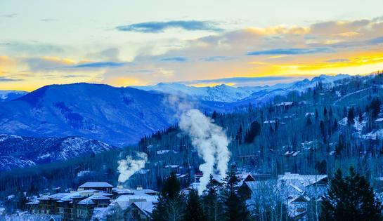 Rocky mountain sun rise at Snowmass and Aspen in Colorado. Dreamstime/TCA