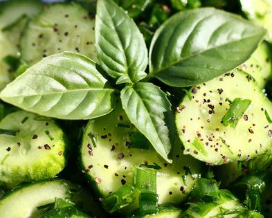 Read up on ingredients, such as cucumber and basil, that may help beat late summer heat. (Dreamstime/TCA)