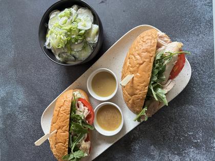 The tasty medium for dipping definitely sets this sandwich apart from others. (JeanMarie Brownson/TCA)