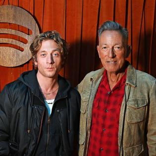 Bang Showbiz / Jeremy Allen White and Bruce Springsteen at Spotify HQ