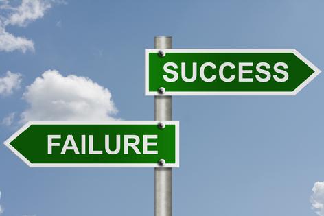 Success/Failure road sign. Dreamstime/TCA