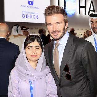 Bang Showbiz / Malala Yousafzai and Sir David Beckham in 2022