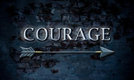 Street sign to courage. Dreamstime/TCA