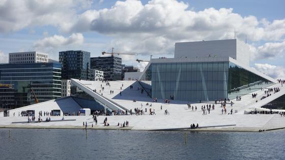 Rising like an iceberg from the sea, Oslo’s Opera House is one of many ways the city has revitalized its waterfront. (Rick Steves, Rick Steves’ Europe)