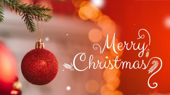 A shiny red ornament hangs from a green pine branch with a blurred glowing background. Getty Images