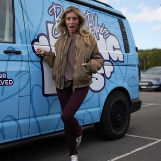 Bang Showbiz / Bonnie Blue next to her Bang Bus