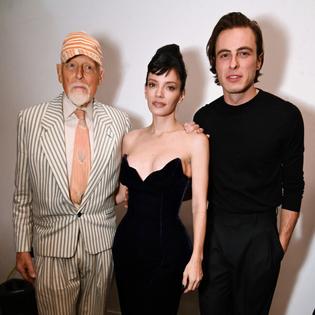 Bang Showbiz / Antony Price, Lily Allen and Marco Capaldo at his fashion show in November.
