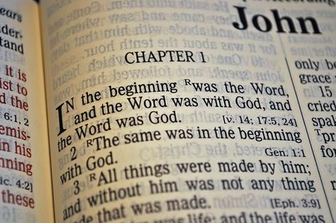 John Chapter One. First verse in the Book of John. Dreamstime/TCA