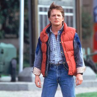 Bang Showbiz / Michael J. Fox as Marty McFly in Back to the Future.