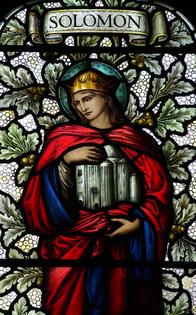 A photo of King Solomon in stained glass. Dreamstime/TCA