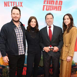 Bang Showbiz / Chris Pratt with his father-in-law Arnold Schwarzenegger and wife Katherine