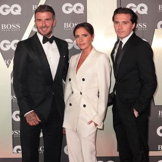 Bang Showbiz / David, Victoria and Brooklyn Beckham at the GQ Men of the Year Awards in 2019